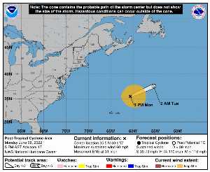 Cyclone post-tropical Alex : prévision du NHC sur Meteo Tropicale - Meteo des cyclones