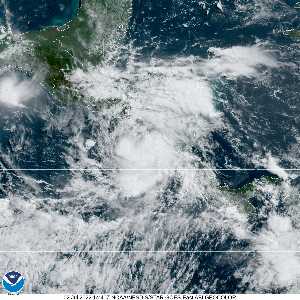 Hurricane weather: visible satellite image for AL022022