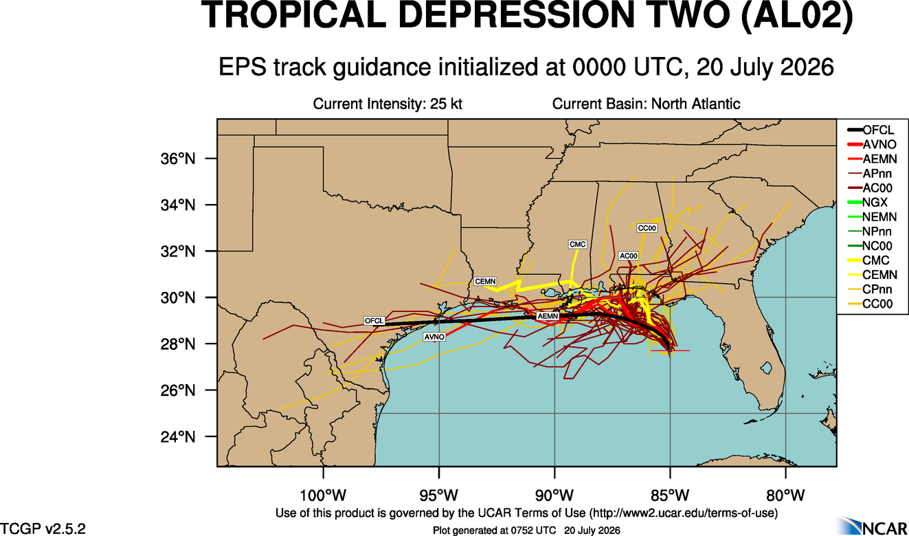 Dépression Two : prévision de trajectoire (late) sur Meteo Tropicale - Météo des cyclones