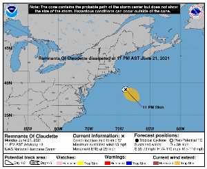 Tempête Claudette : prévision du NHC sur Meteo Tropicale - Meteo des cyclones