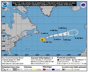 Cyclone post-tropical Dexter : prévision du NHC sur Meteo Tropicale - Meteo des cyclones