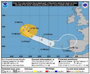 Cyclone post-tropical Danielle : prévision du NHC sur Meteo Tropicale - Meteo des cyclones