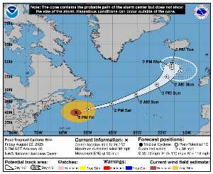 Rémanence Erin : prévision du NHC sur Meteo Tropicale - Meteo des cyclones