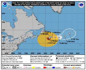 Cyclone post-tropical Earl : prévision du NHC sur Meteo Tropicale - Meteo des cyclones