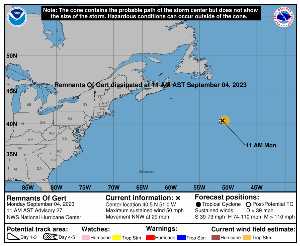 Gert remanence: NHC forecast on Meteo Tropicale - Meteo des cyclones