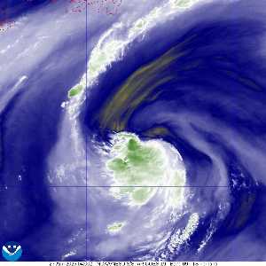 Tempête Fernand : image satellite vapeur d