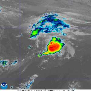 Tempête Hanna : image satellite IR sur Meteo Tropicale - cyclones