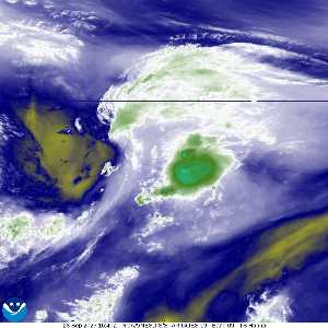 Tempête Hanna : image satellite vapeur d