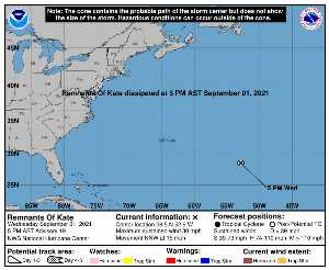 Dépression Kate : prévision du NHC sur Meteo Tropicale - Meteo des cyclones