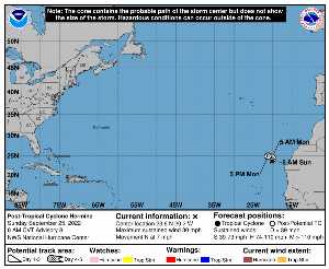 Cyclone post-tropical Hermine : prévision du NHC sur Meteo Tropicale - Meteo des cyclones