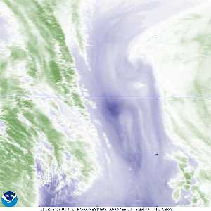 Cyclone post-tropical Karen : image satellite vapeur d