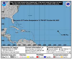 Rémanence Twelve : prévision du NHC sur Meteo Tropicale - Meteo des cyclones