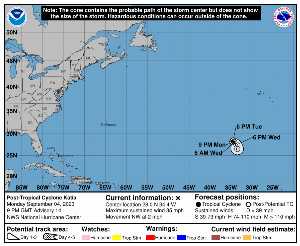 Post-tropical cyclone Katia: NHC forecast on Meteo Tropicale - Meteo des cyclones