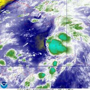 Tempête Melissa : image satellite vapeur d