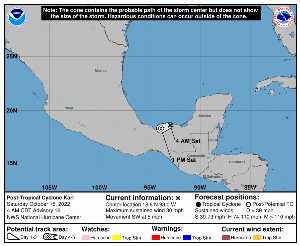 Cyclone post-tropical Karl : prévision du NHC sur Meteo Tropicale - Meteo des cyclones
