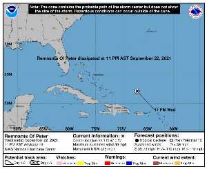 Perturbation Peter : prévision du NHC sur Meteo Tropicale - Meteo des cyclones