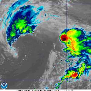Météo de ouragans : image satellite infra rouge pour AL172023