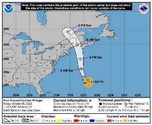 Météo de ouragans : prévision du NHC pour AL172023