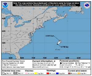 Perturbation Teresa : prévision du NHC sur Meteo Tropicale - Meteo des cyclones