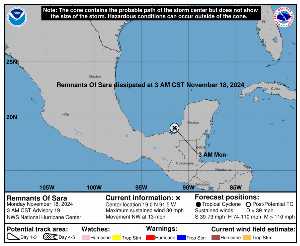Perturbation Sara : prévision du NHC sur Meteo Tropicale - Meteo des cyclones