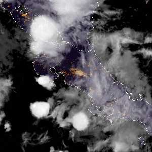 météo tropicale : Image satellite .