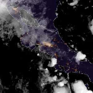 météo tropicale : Image satellite .
