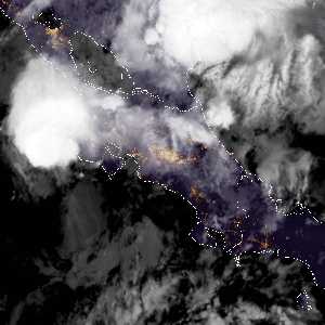 météo tropicale : Image satellite .