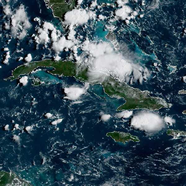 météo tropicale : Image satellite .