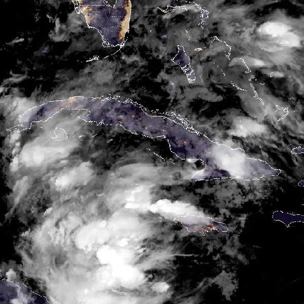 météo tropicale : Image satellite .