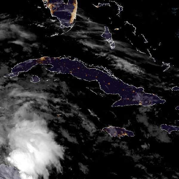 météo tropicale : Image satellite .