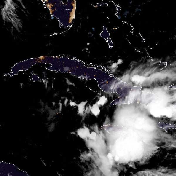 météo tropicale : Image satellite .