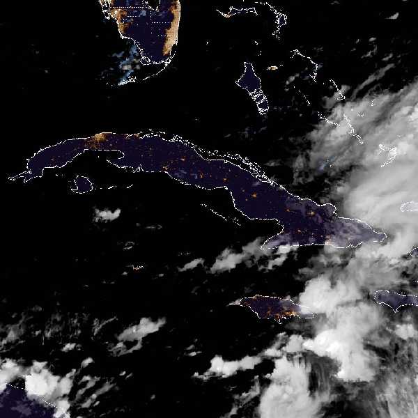 météo tropicale : Image satellite .