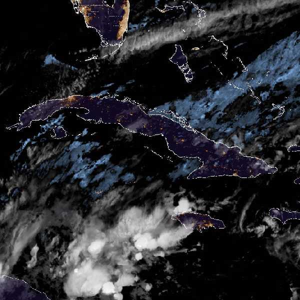 météo tropicale : Image satellite .