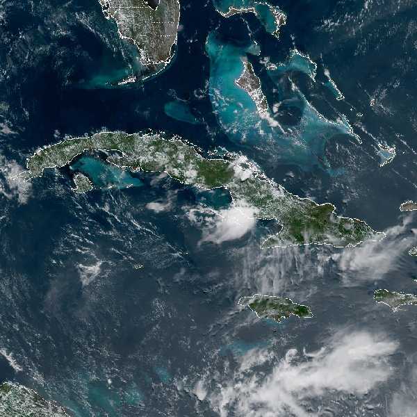 météo tropicale : Image satellite .