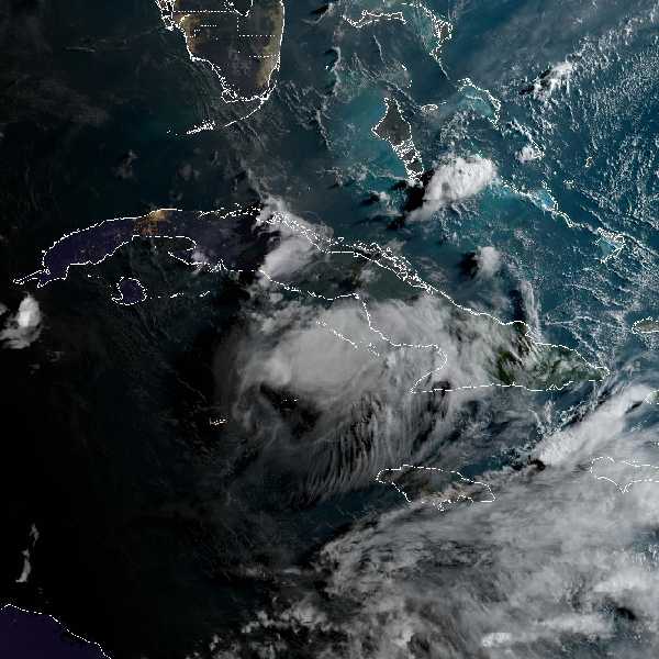 météo tropicale : Image satellite .