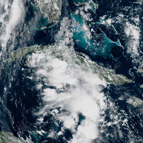 météo tropicale : Image satellite .