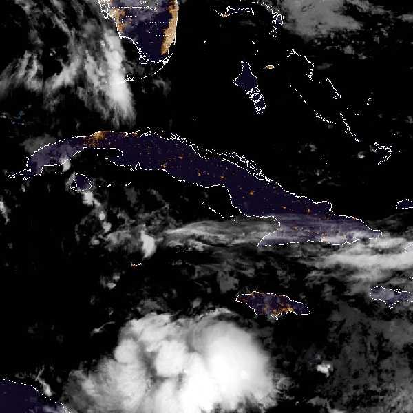 météo tropicale : Image satellite .
