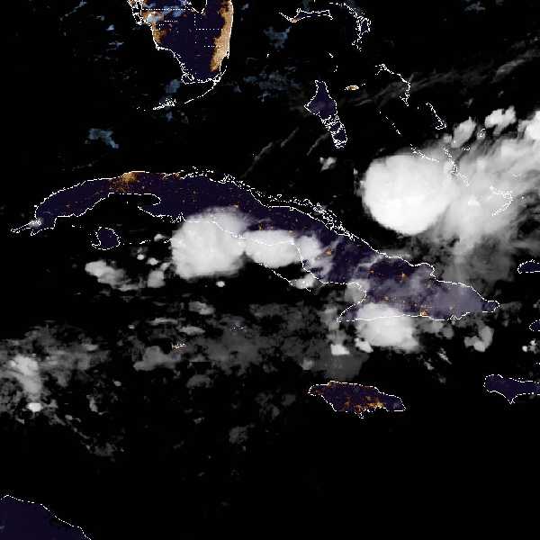 météo tropicale : Image satellite .