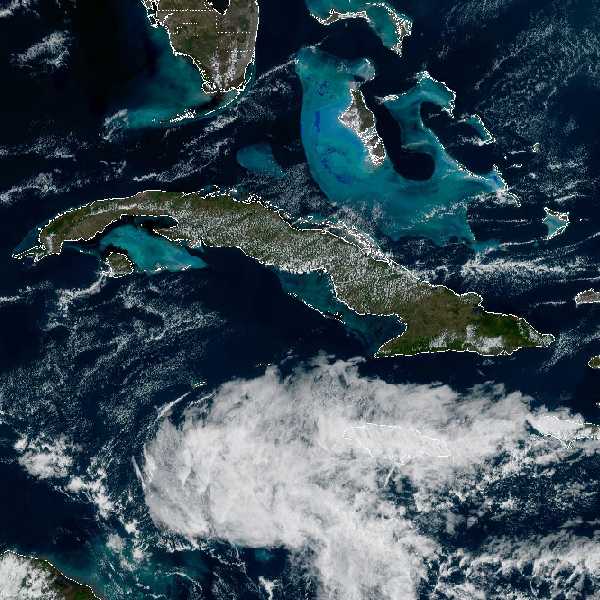 météo tropicale : Image satellite .