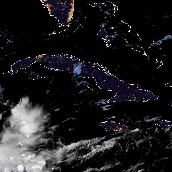 météo tropicale : Image satellite .