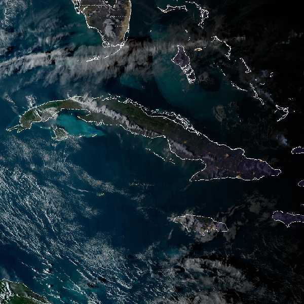 météo tropicale : Image satellite .