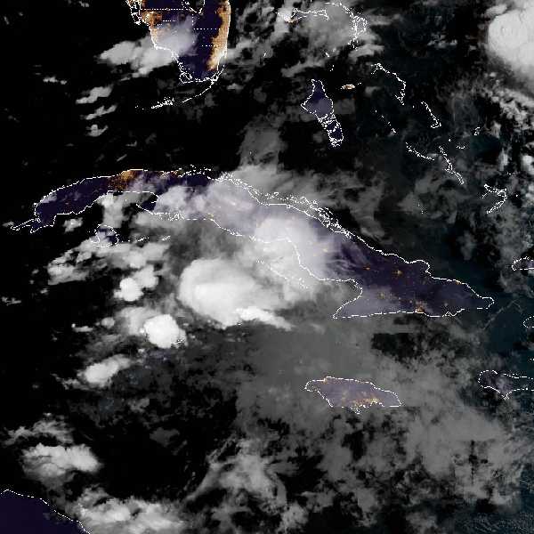 météo tropicale : Image satellite .