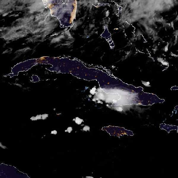 météo tropicale : Image satellite .