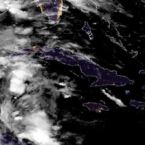 météo tropicale : Image satellite .