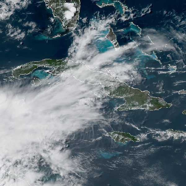 météo tropicale : Image satellite .