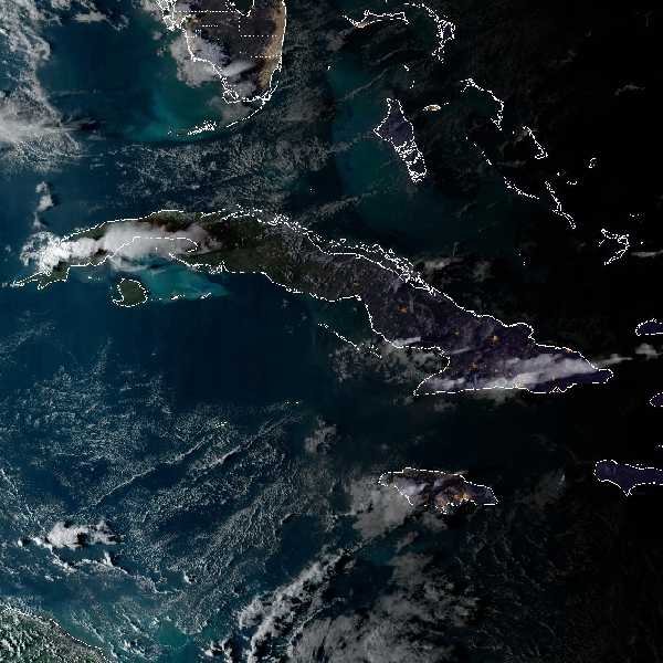 météo tropicale : Image satellite .