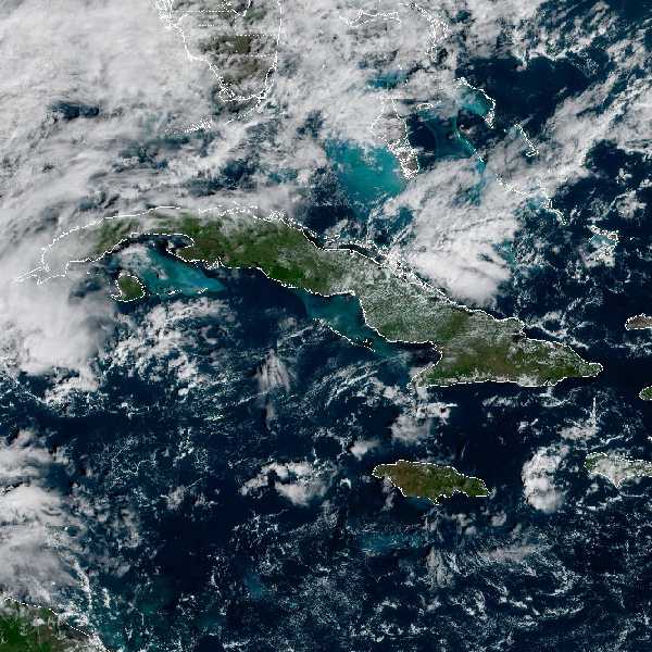 météo tropicale : Image satellite .