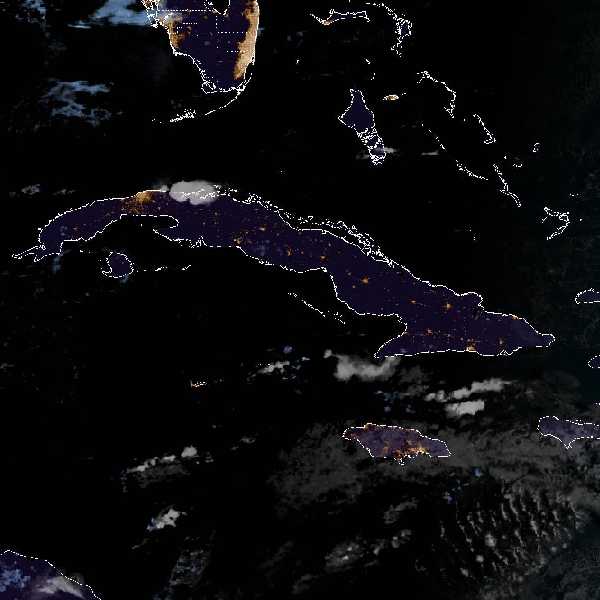 météo tropicale : Image satellite .