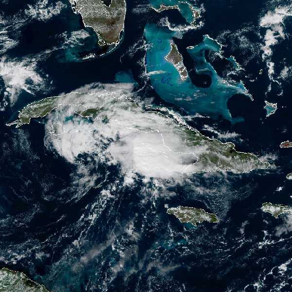météo tropicale : Image satellite .