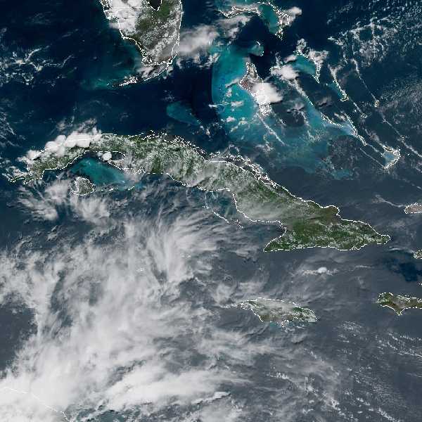 météo tropicale : Image satellite .